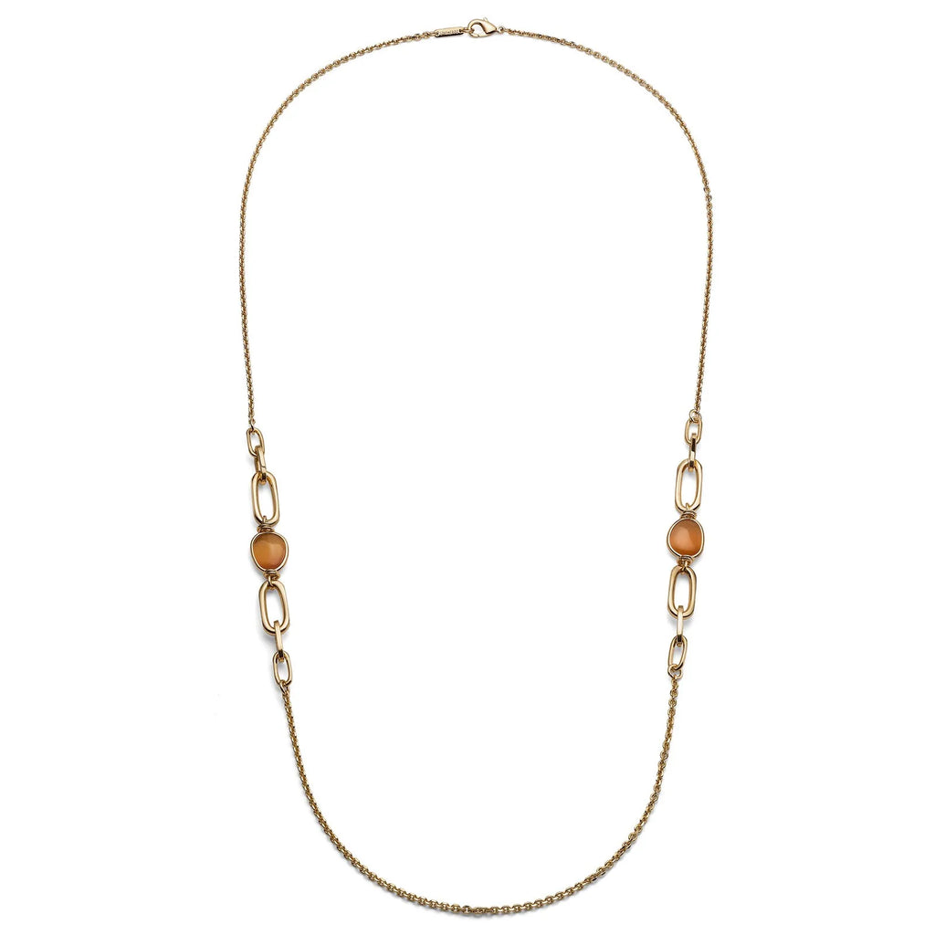 Collana lunga con pietre occhio di gatto Unoaerre 2773