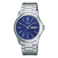 Casio Uhr, klassischer Stil, blaues Zifferblatt