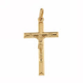 Kreuz aus 18 Karat Gelbgold, massiv mit Christus, unisex