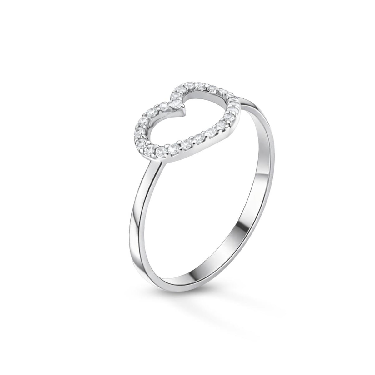Anello AA0627Q Oro 9K Forma Cuore Diamanti Lab Grown