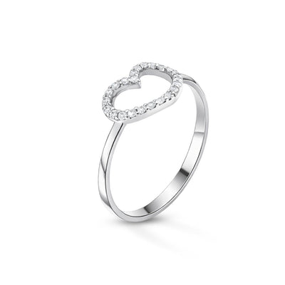 Anello AA0627Q Oro 9K Forma Cuore Diamanti Lab Grown