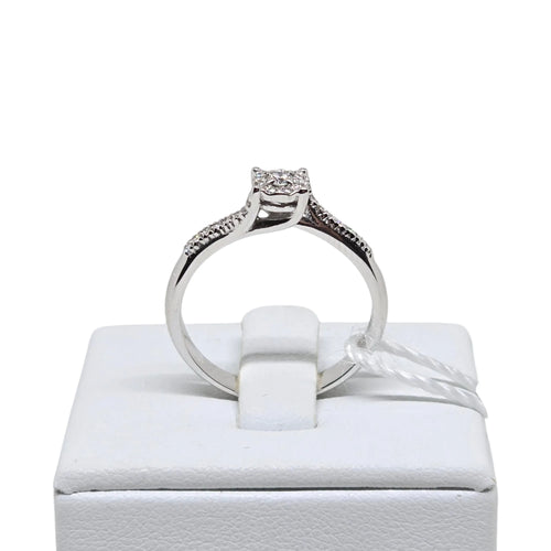 Anello donna solitario in oro e diamanti Pg gioielli anglare/1