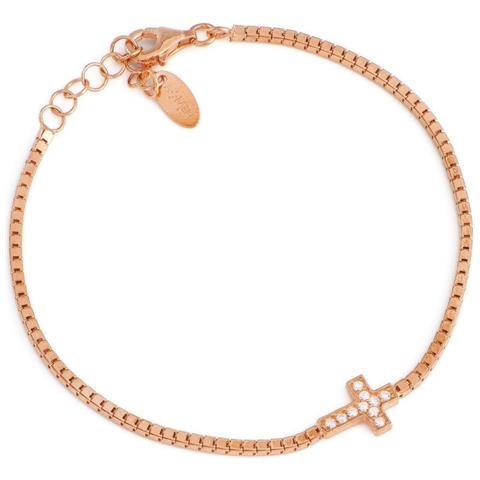 Amen Bracciale donna In Argento 925 - Collezione Tennis Rosè