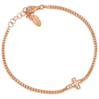 Amen Bracciale donna In Argento 925 - Collezione Tennis Rosè