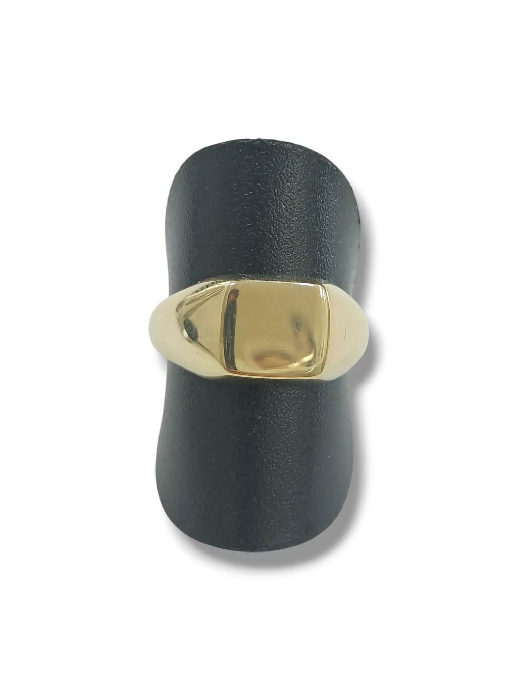 Anello Chevalier quadrato unisex in oro giallo 9 carati Igold