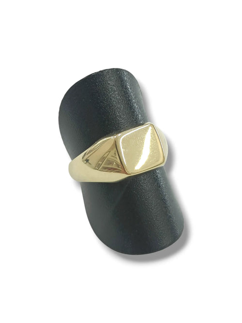 Unisex-Siegelring aus 9 Karat Gelbgold mit Quadrat von Igold