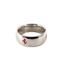 Anello Ferrari uomo con logo rosso misura 18
