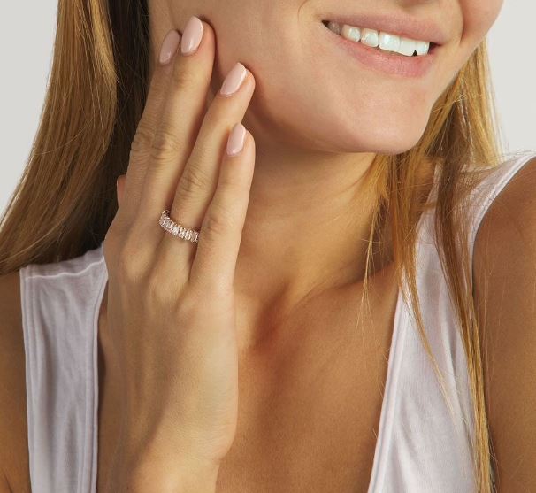 Anello Stroili donna strass in metallo rosato 1665956