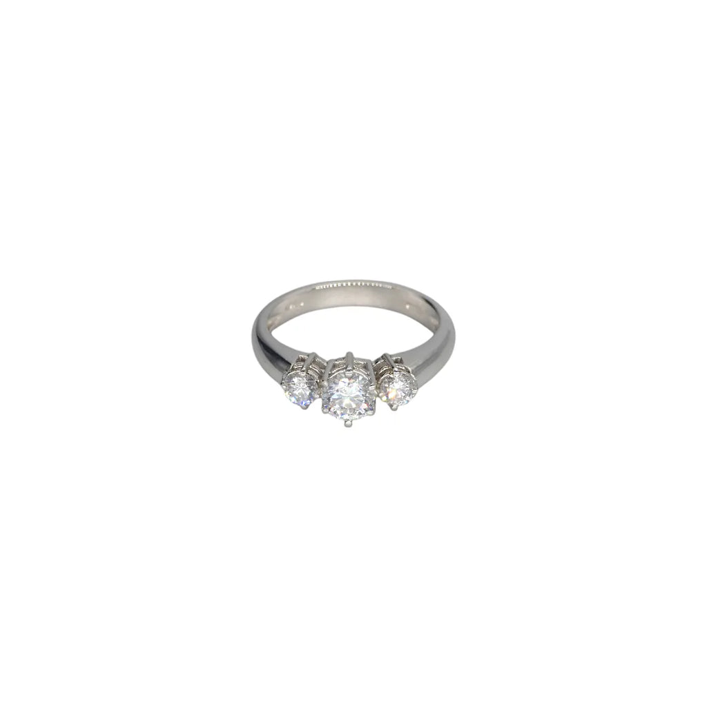 Anello Trilogy a scala in oro 18kt da Donna con Diamanti