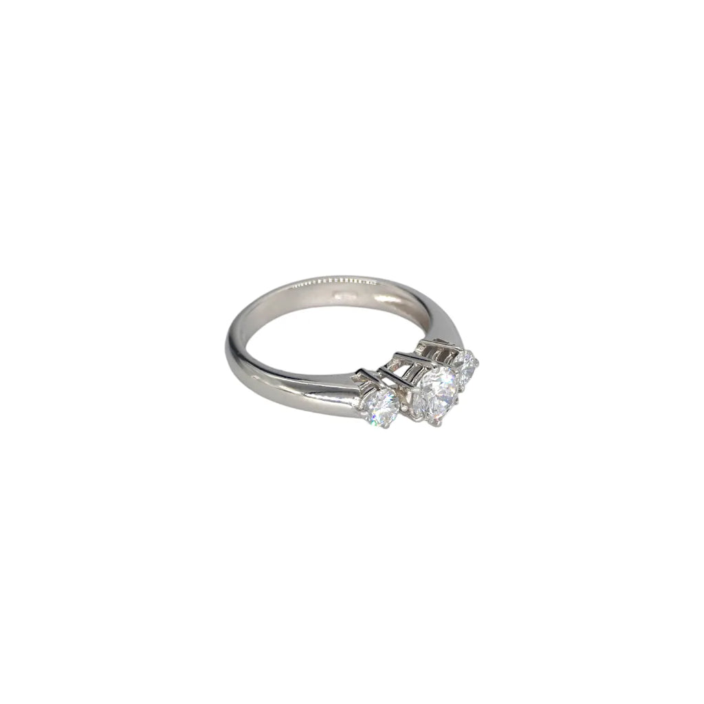 Anello Trilogy a scala in oro 18kt da Donna con Diamanti