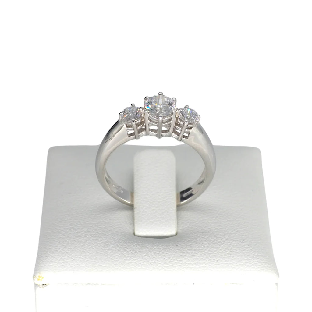 Anello Trilogy a scala in oro 18kt da Donna con Diamanti