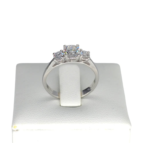 Anello Trilogy a scala in oro da Donna con Diamanti