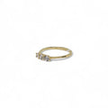 Trilogy-Ring aus 9kt Gelbgold mit weißen Zirkonia von iGold