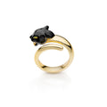Anello Unoaerre donna dorato con testa di pantera 2329