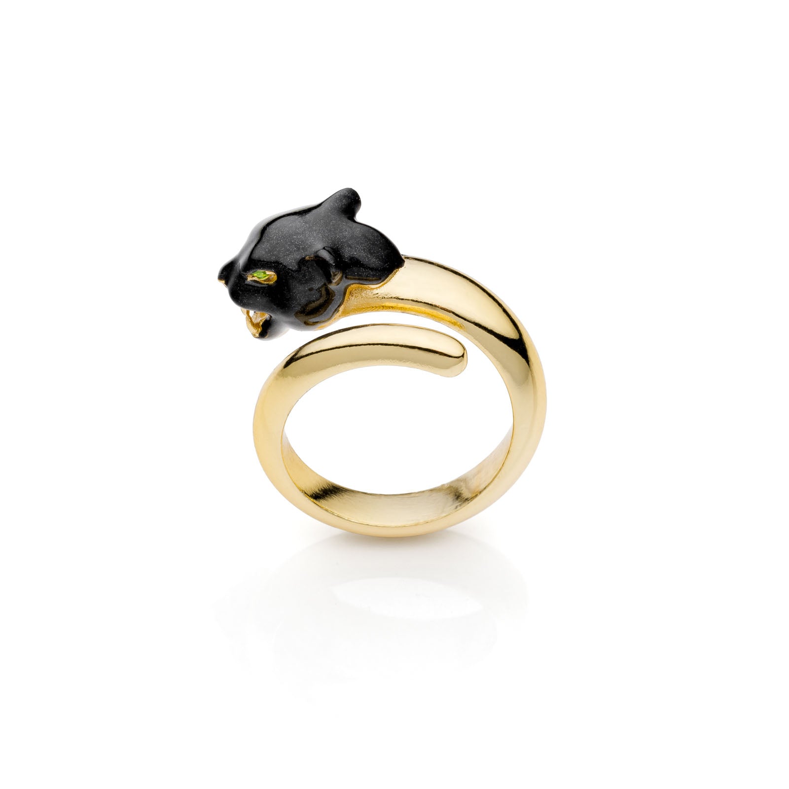 Anello Unoaerre donna dorato con testa di pantera 2329