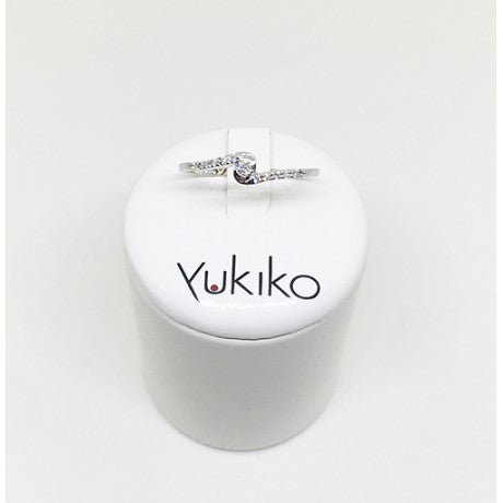 Anello Yukiko diamanti in oro bianco lid2310y005