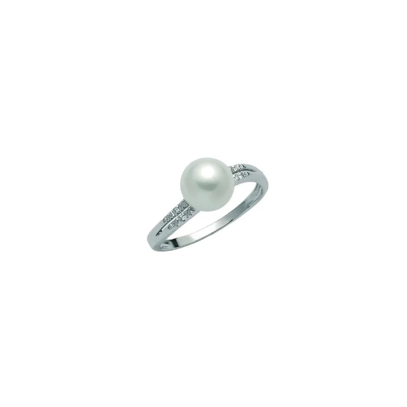 Yukiko Ring in Gold, Perle und Diamanten PLI1619YX