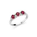 Anello Yukiko trilogy con rubini e diamanti LID3425Y