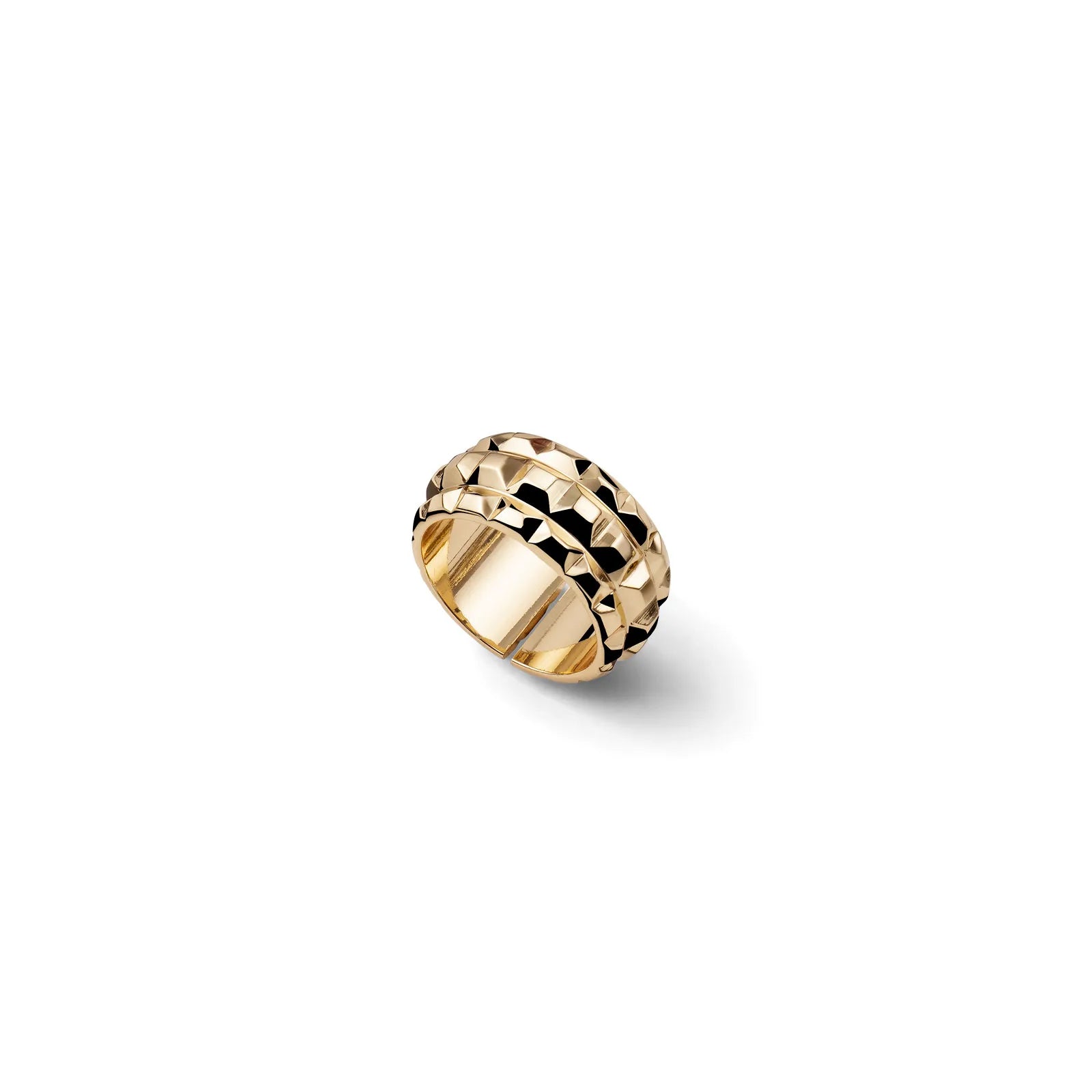 Anello a fascia dorato sfaccettato donna Unoaerre 2794