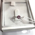 Anello a fiore in Oro 18KT Bianco con rubini - Nardelli Elli’s EL0467R