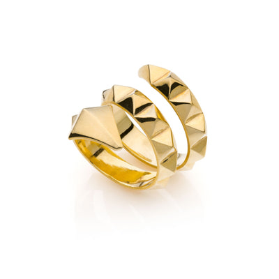 Bague trois rangs Piramidi Unoaerre femme en bronze 2124