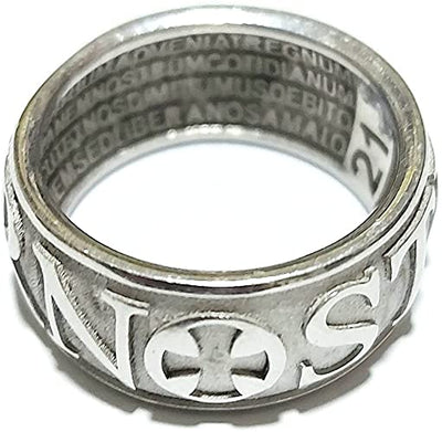 Anello agios Argento Pater noster unisex