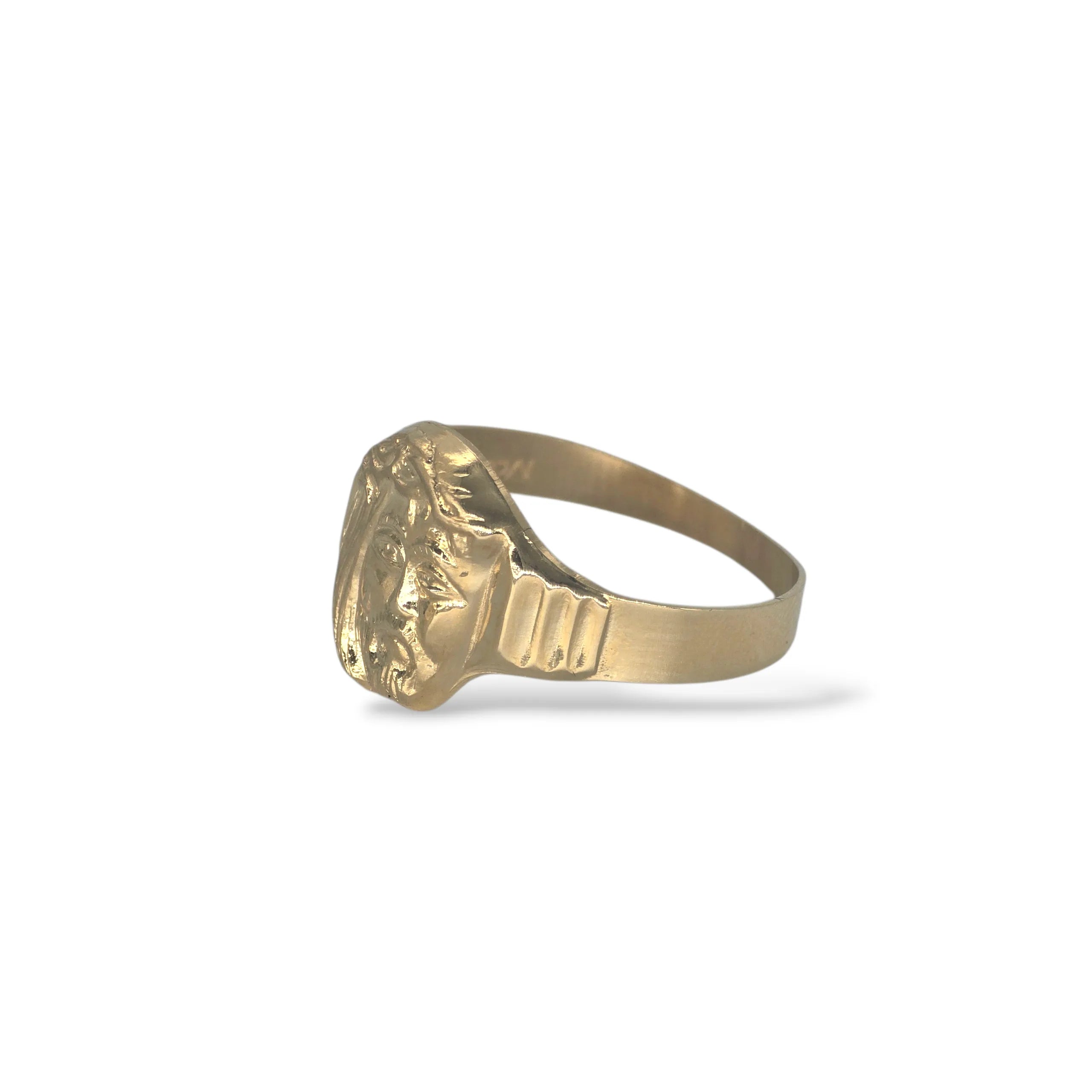 Anello con Gesù in Oro 18 Carati Medio