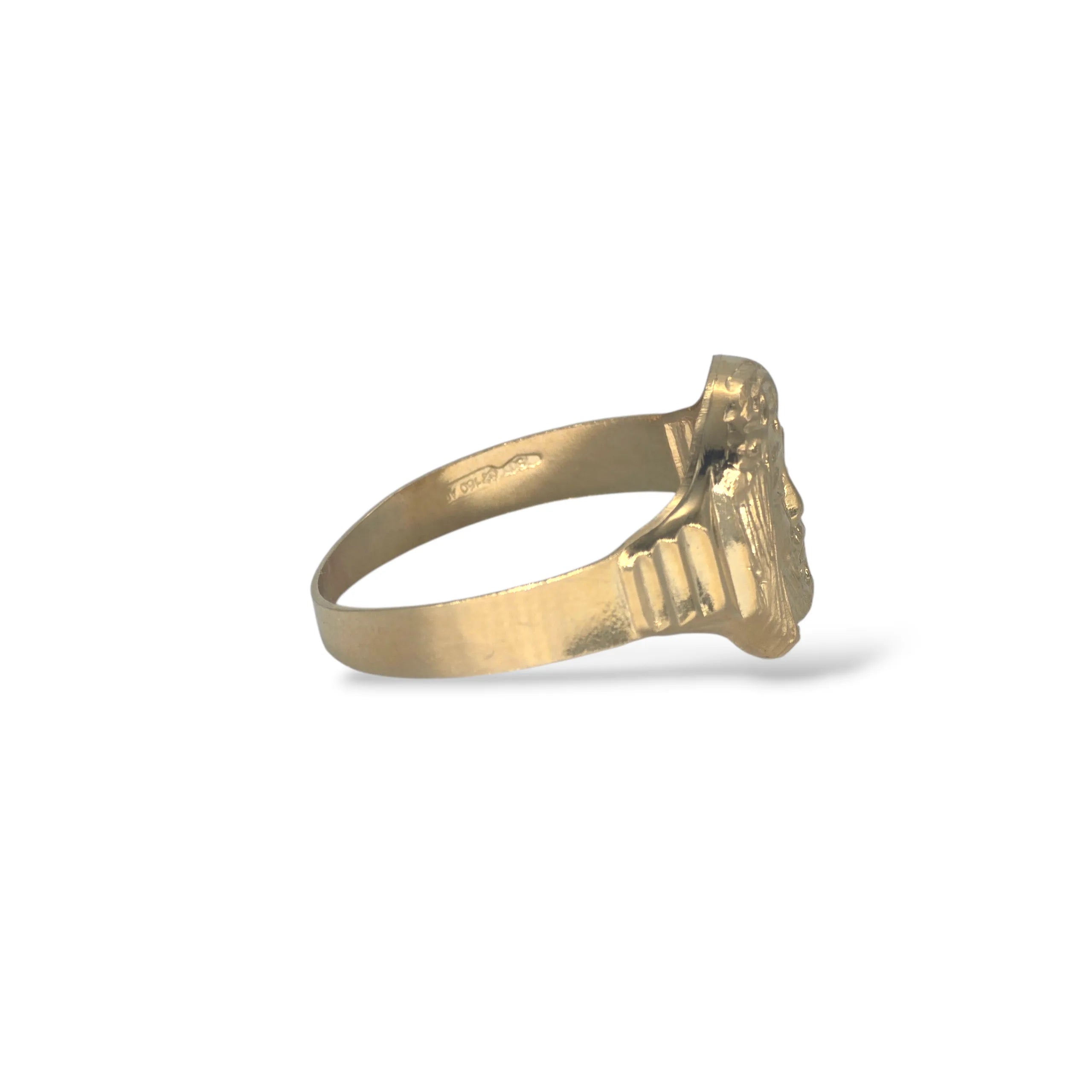 Anello con Gesù in Oro 18 Carati Medio