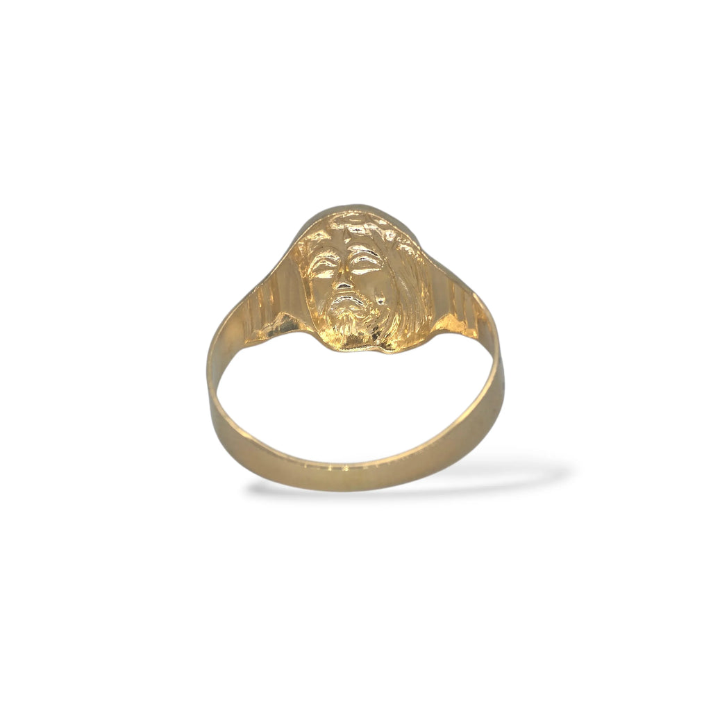 Anello con Gesù in Oro 18 Carati Medio