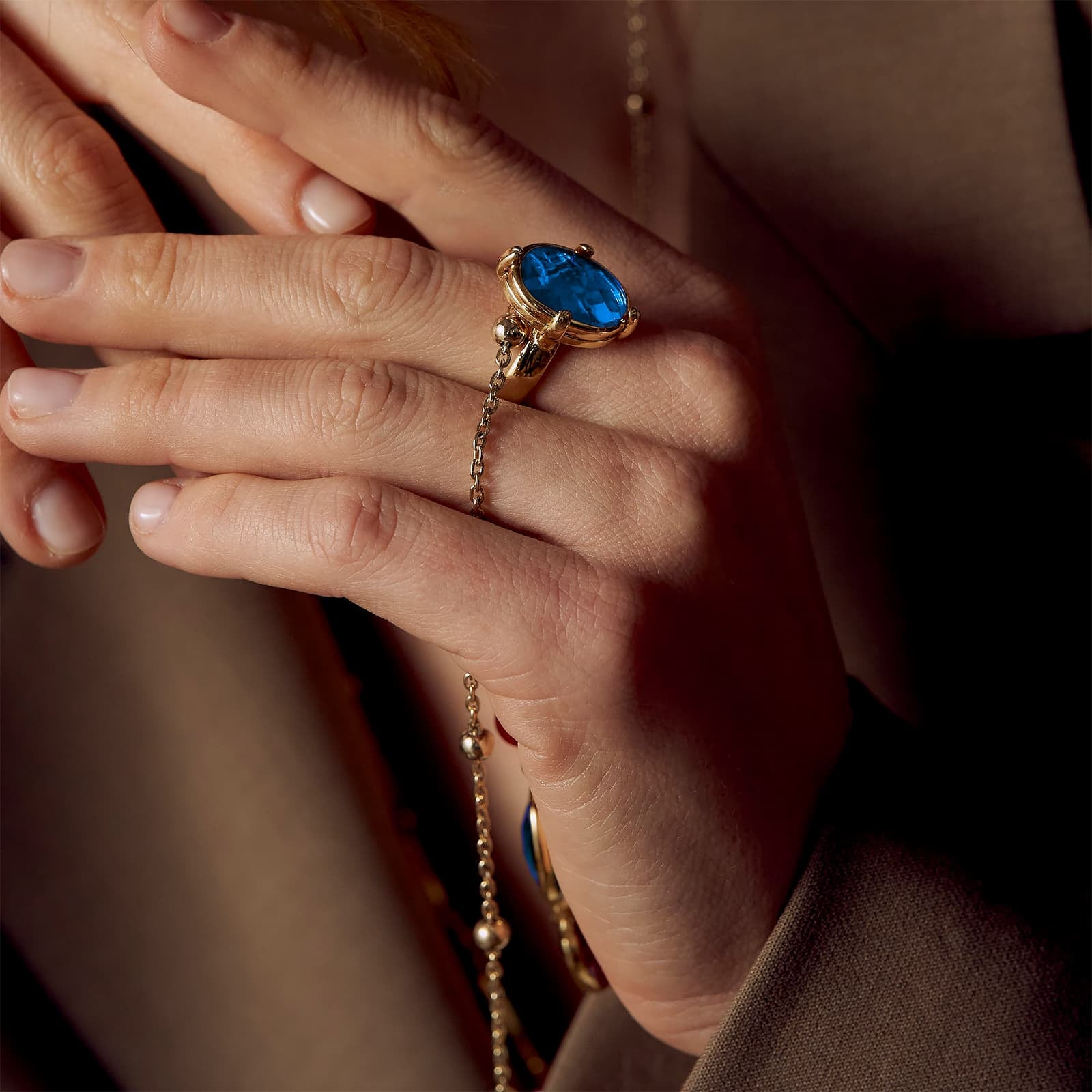 Anello con pietra blu Unoaerre donna 2263