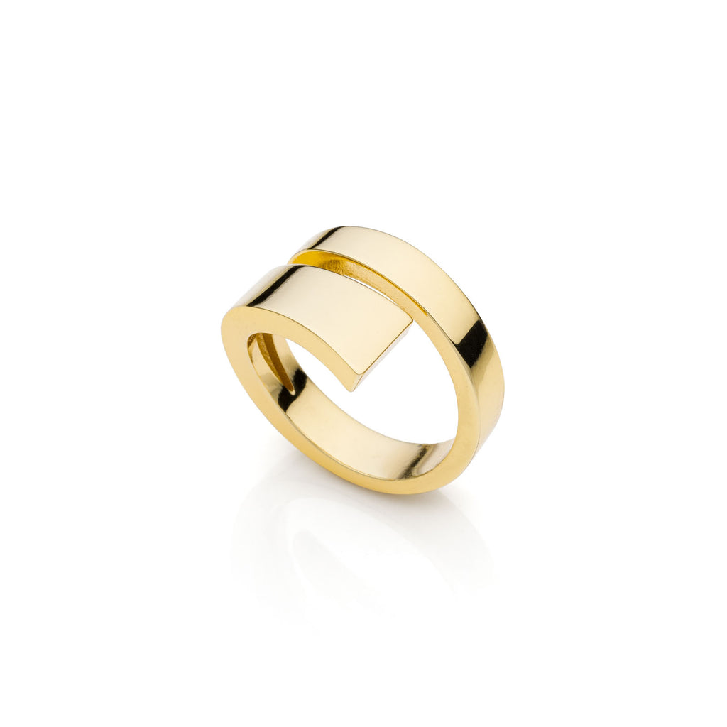 Anello contrarié dorato donna Unoaerre 2404