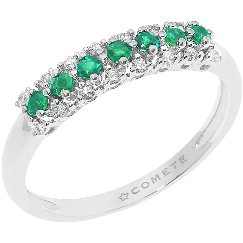 Anello diamante smeraldo gioiello donna Comete Tiara ANB 2587
