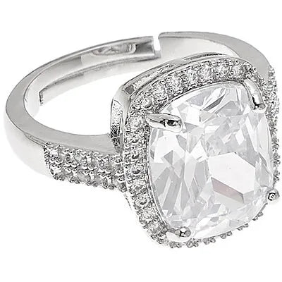 Anello donna Ottaviani con pietra bianca