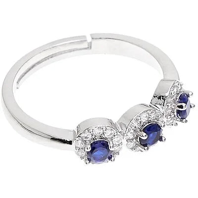 Ottaviani Damenring mit blauen Zirkonen