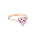 Anello donna Ottaviani placcato in oro rosa con zirconi