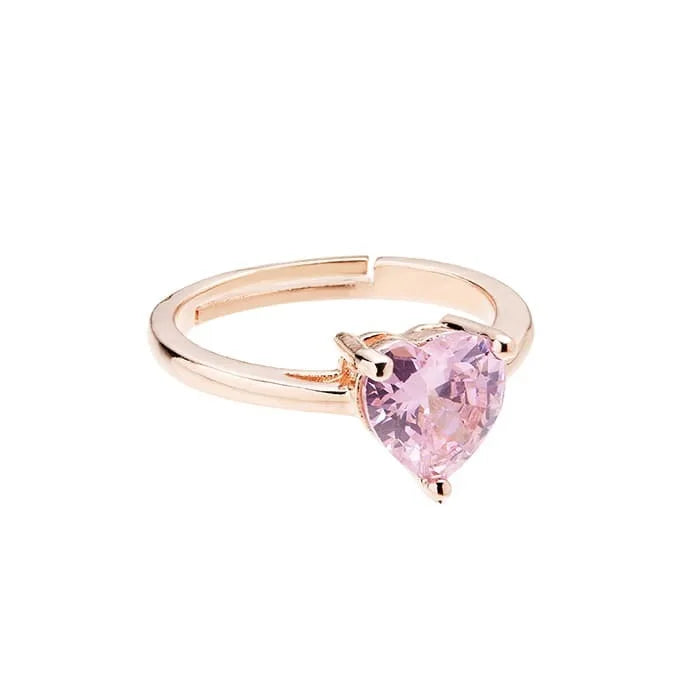 Anello donna Ottaviani placcato in oro rosa con zirconi