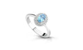Damenring PG-Schmuck mit Aquamarin in Weißgold und Diamanten anmamboo/1a
