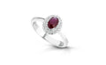 Anello donna PG  gioielli con rubino in oro bianco e diamanti anmamboo/1r