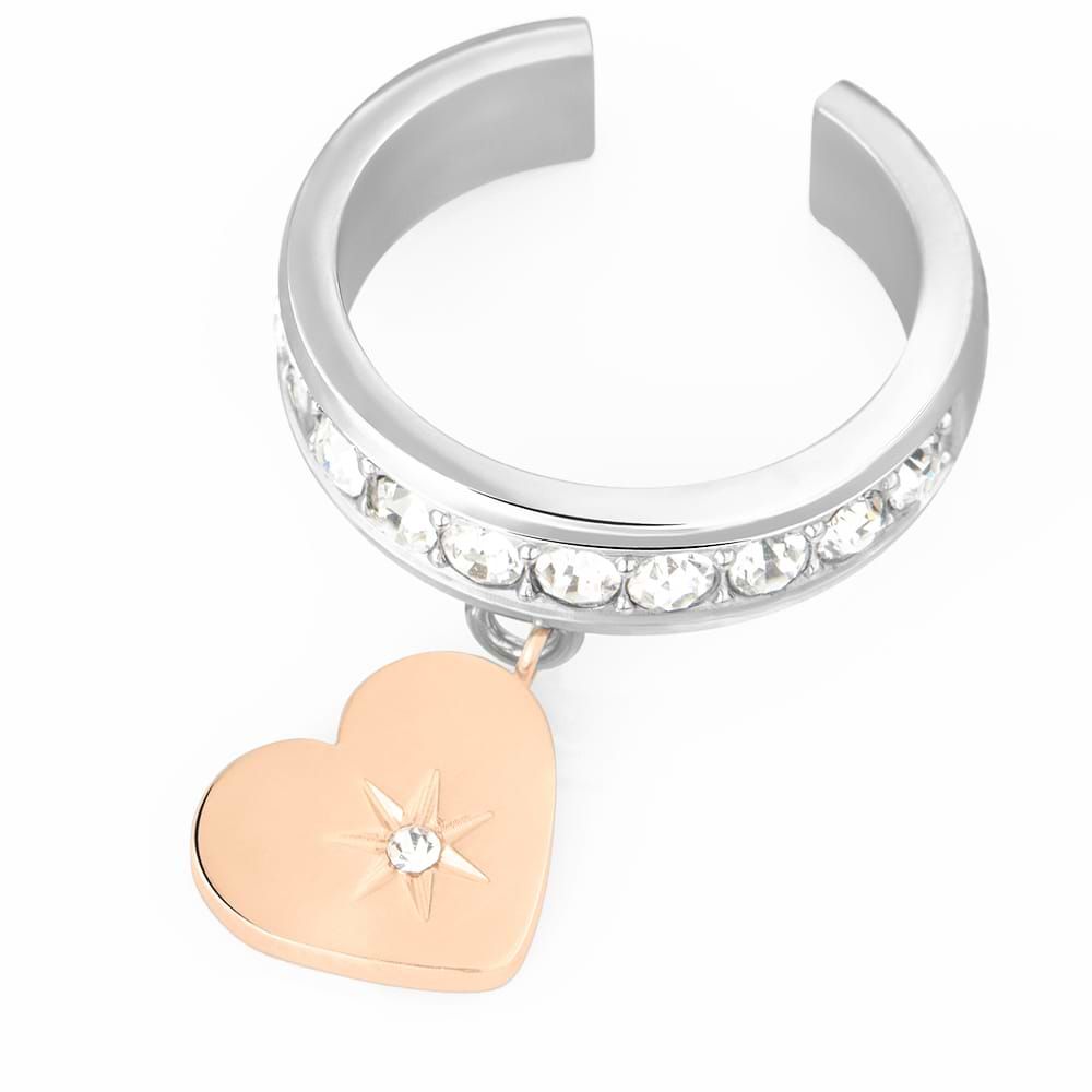 Anello donna Stroili lady chic acciaio e cristalli bicolore cuore 1674549