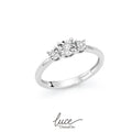 Damenring Trilogy aus 18kt Weißgold und Diamanten Donnaoro