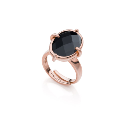 Anello donna Unoaerre con pietra nera 2271