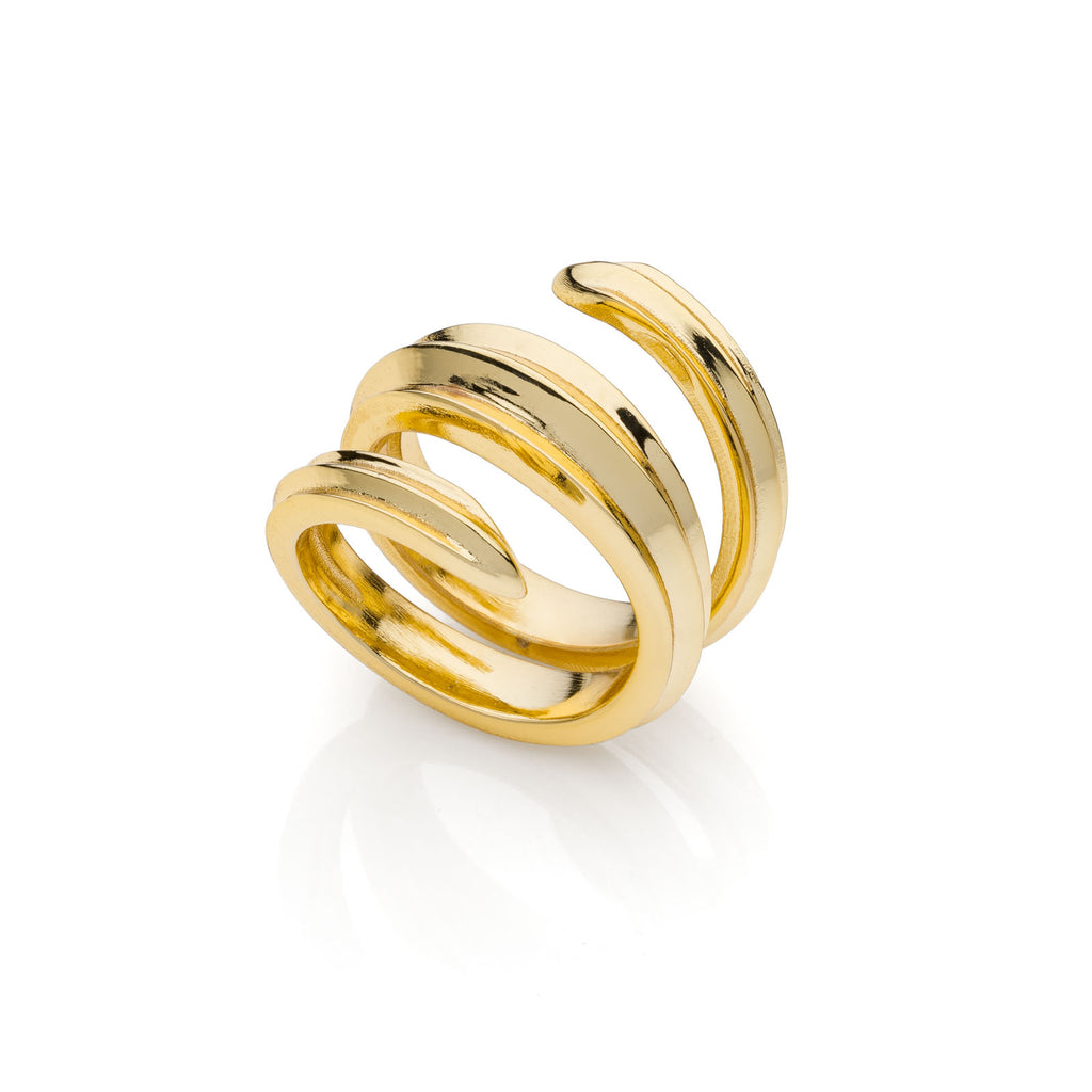 Anello donna Unoaerre dorato a spirale 2396