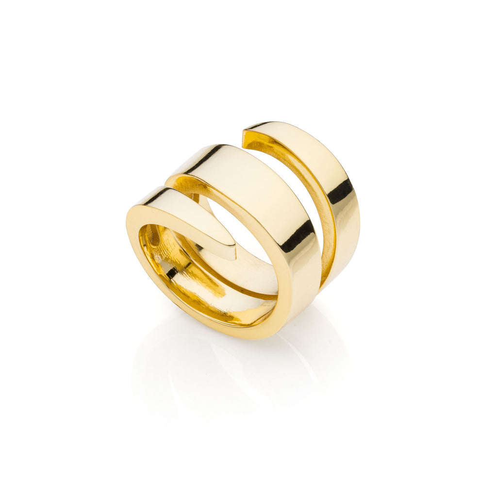 Anello donna Unoaerre dorato a spirale 2400