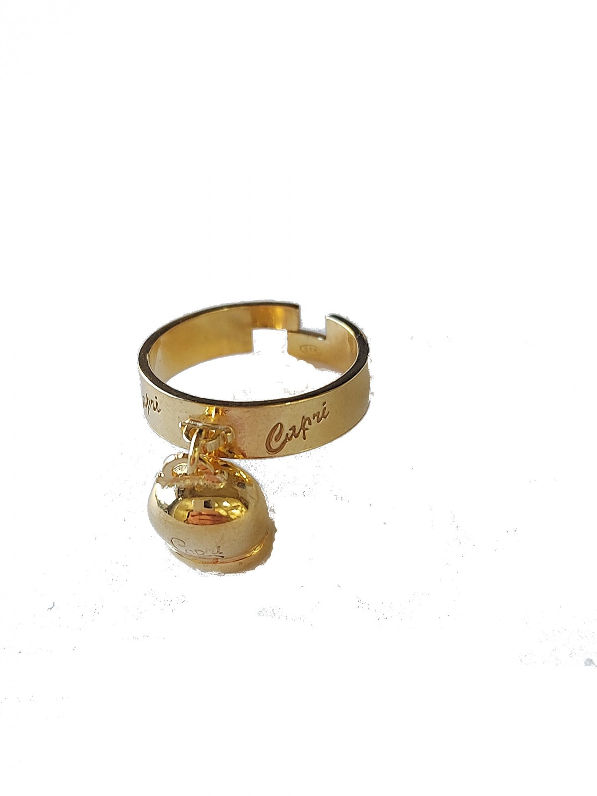 Anello donna campana capri argento 925 regolabile dorato