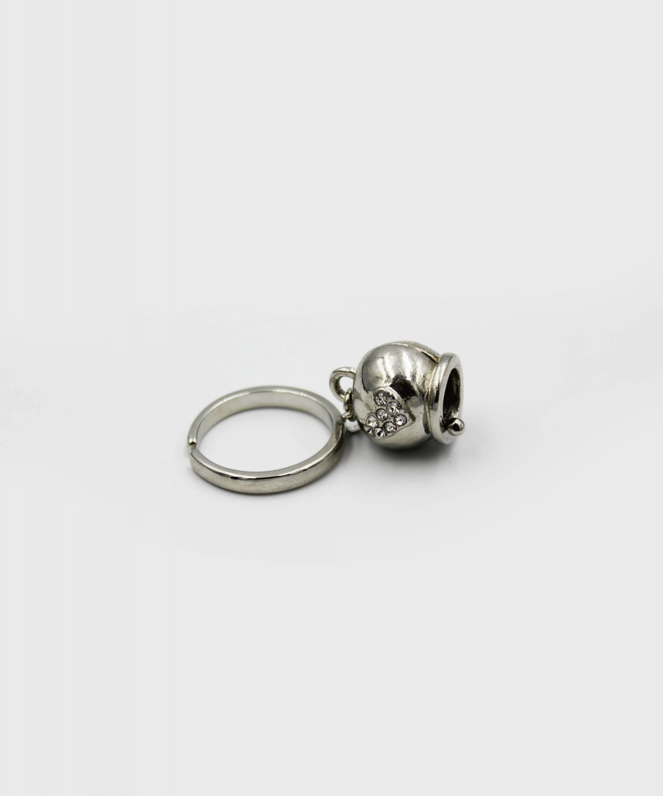 Anello donna campana capri in argento 925 con cuore zirconato