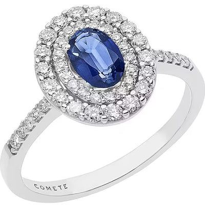 Anello donna con zaffiro e diamanti gioielli Comete orione anb 2419