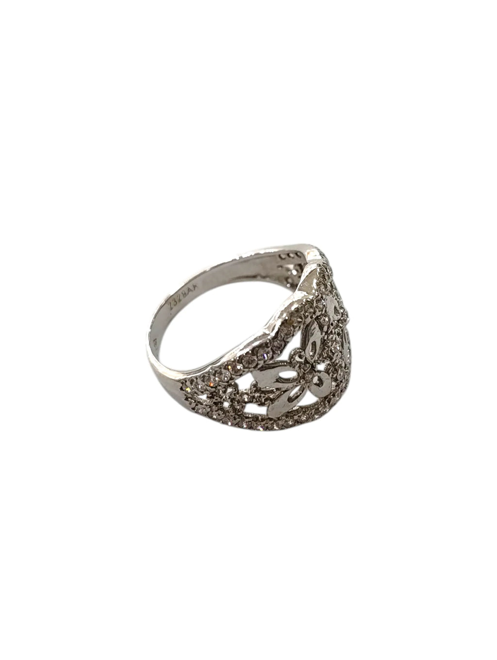 Damenring Schmetterlinge aus 18 Karat Weißgold mit weißen Zirkonia