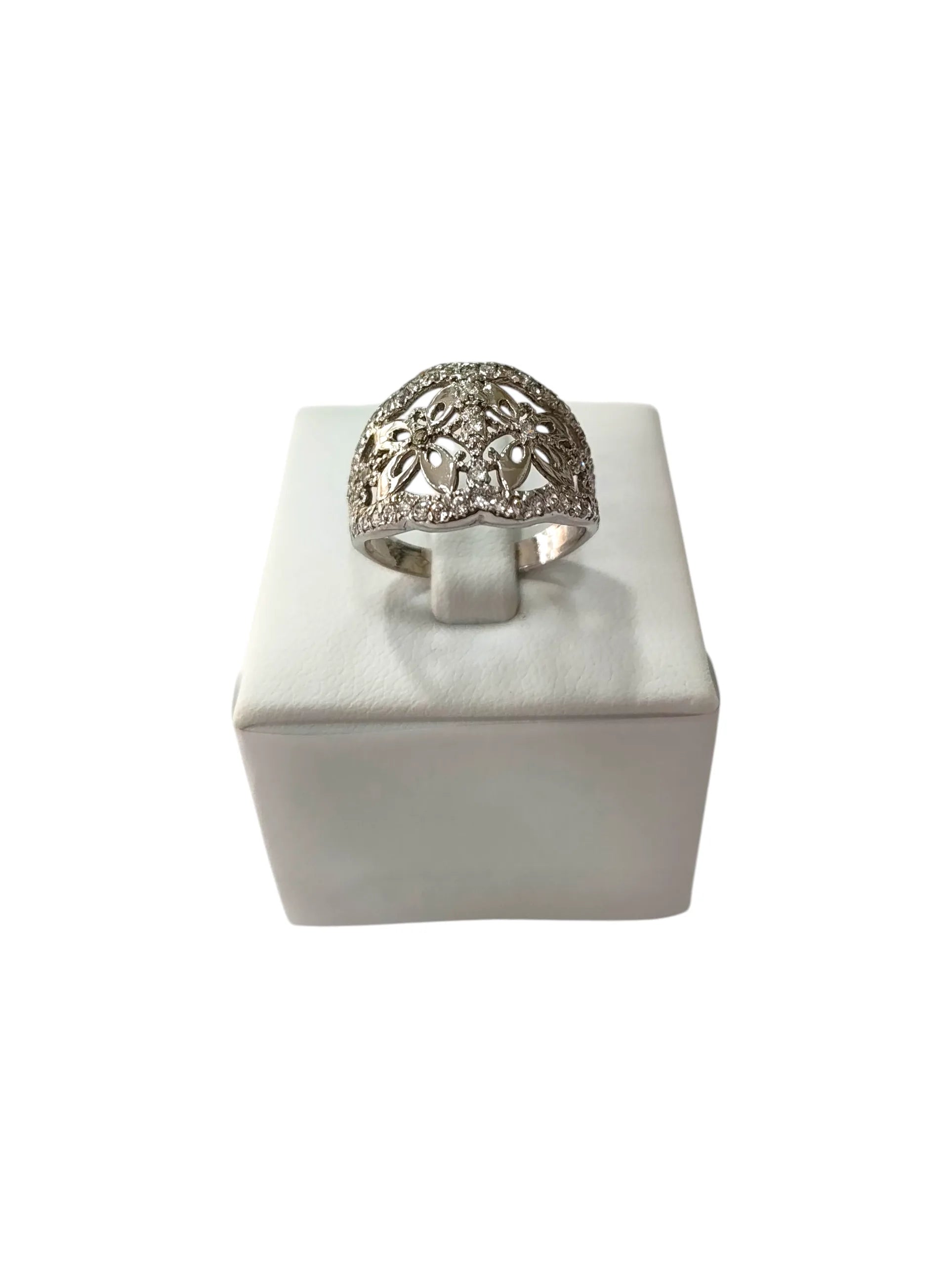 Damenring Schmetterlinge aus 18 Karat Weißgold mit weißen Zirkonia