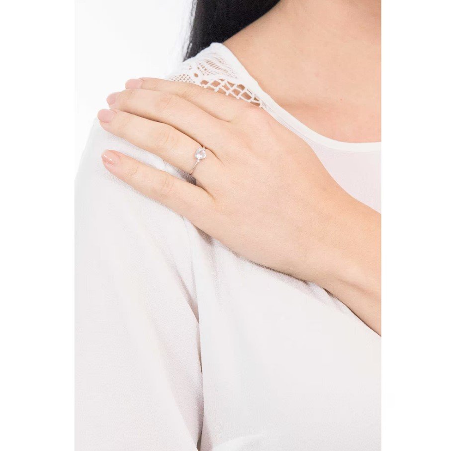 Damenverlobungsring aus Weißgold mit Aquamarin und Diamanten Comete Aquamarine Fantasy Schmuck anq 300