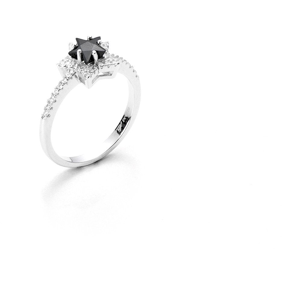 Damenring Schmuck 4US Cesare Paciotti Black Star 4uan3212w
